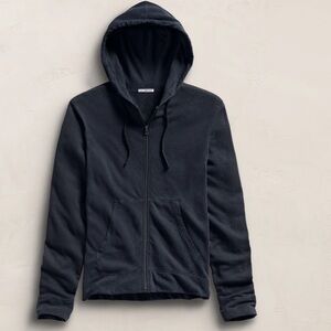 James Perse Vintage French Terry Zip Up Hoodie